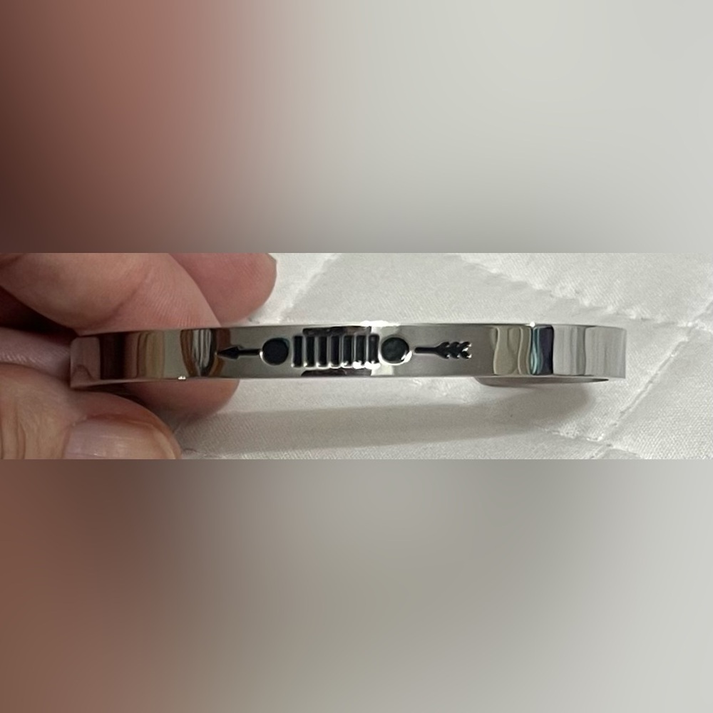 Jeep Girl Cuff Bracelet-Jeep grill shown on front- Jeep girl written inside